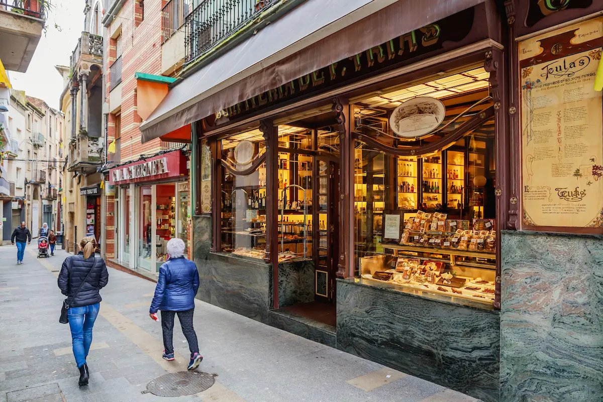 Comercios y tiendas en el centro de Santa Coloma de Farners